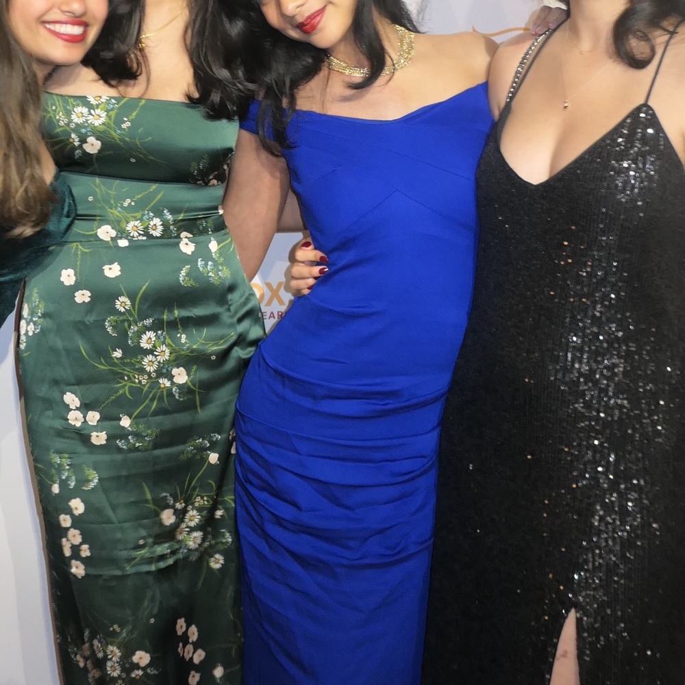 Nicole Miller Off-the-Shoulder Gown